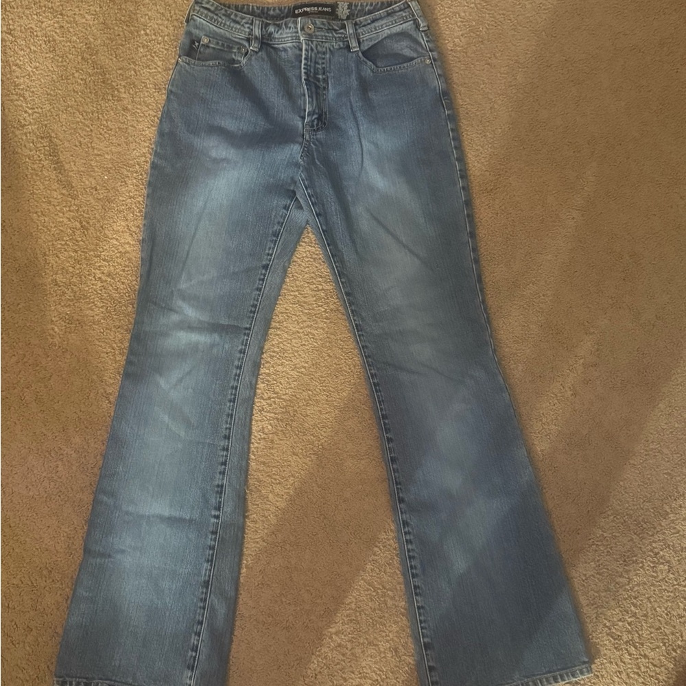 Express Blue Flare Jeans
